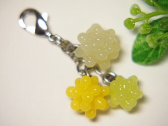 こんぺいとう　フック付きチャーム　黄色系の画像