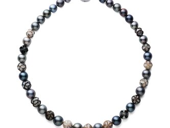 KILIKO　JEWELRY（東京切子）黒蝶パール・チョーカー　マルチカラーの画像