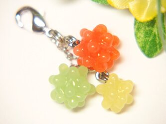 こんぺいとう　フック付きチャーム　ビタミンカラーの画像