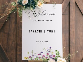 人気！結婚式　ウェルカムボード☆U（A1/B2/A2/B3/A3/B4/A4）の画像