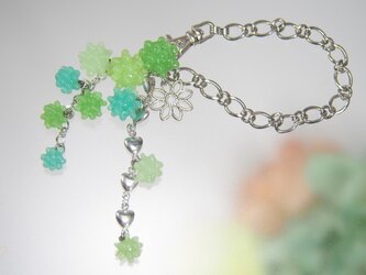 こんぺいとうのバッグチャーム　緑系の画像