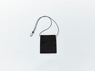 キャンバス ショルダーバッグ ブラック｜ポーチ 黒 ポシェット サコッシュ 帆布 メンズ レディースの画像