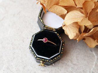 【K10】宝石質ルビーの一粒リングの画像
