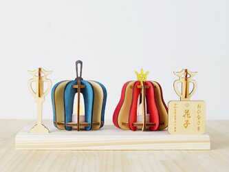 「ひなまつり」木製ミニランプの画像
