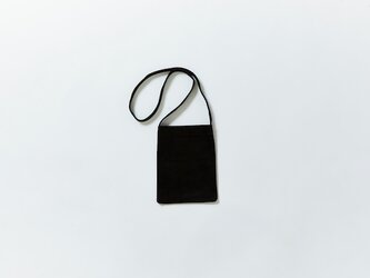 レザー ショルダーバッグ mini ブラック ｜ メンズ レディース 黒 豚革 クラッチバッグ 2WAY プレゼントの画像