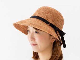 Chloe クロエ ラフィア 女優帽 帽子 たためる帽子 60cm ブラウン [UK-H055-L-BR]の画像