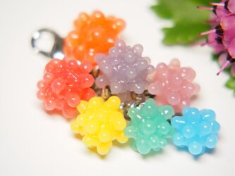 こんぺいとうじゃらじゃら　フック付きチャーム　カラフルの画像