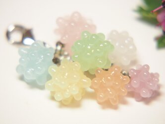 こんぺいとうじゃらじゃら　フック付きチャーム　シャーベットカラーの画像