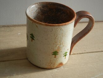 百色（ももいろ）象嵌　マグカップ　木々の画像