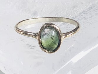 グリーン〜水色　バイカラートルマリンk10Ring