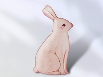 思慮深いウサギのブローチの画像