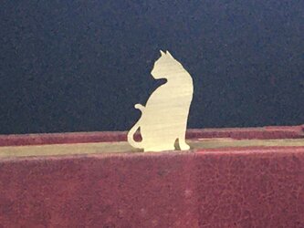 Cat-4 Brass bookMark Largesize(Oder Production)　ネコ　ブックマークの画像