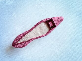 shoe shoe shoe刺繍ブローチNo.79(ピンク)の画像