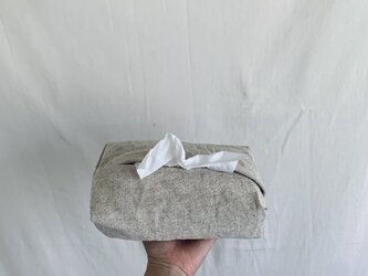 リネンのティッシュケース