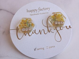 ミモザビジューイヤリングの画像