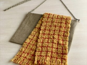 琉球カラーの飾り布　ショルダーバッグの画像