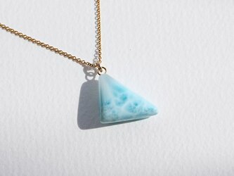 再販【14kgf】海のかけら　ラリマーネックレス～日本の匠の研磨仕上げ～　左