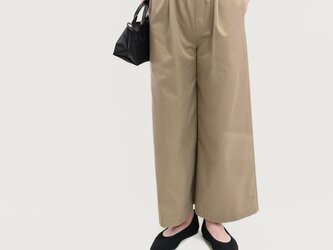 チャーミングにチノを 年間OK ワイドパンツ ベージュ 綿混 ●DUNE-WP-BE●