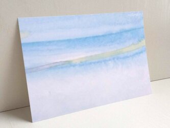 blue 水彩画 ポストカード3枚セット 　癒し　ナチュラル　アート　ナチュラコ　の画像