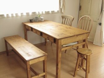 オーダーメイド / drawers6 dining TABLE pine   # width size order #の画像