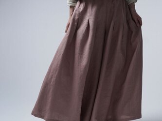 【wafu】Linen Pants 袴(はかま)パンツ/蘇芳香(すおうこう) b002k-sok1の画像