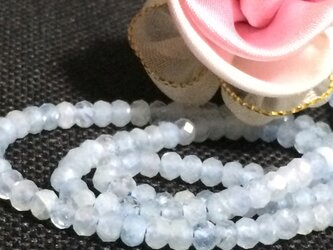 【極小　穴有り】アクアマリン　ボタンカット小　10個　天然石の画像