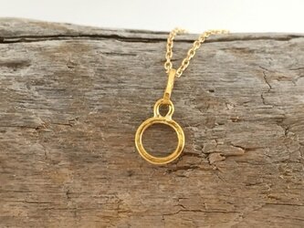 K24 Pure Gold Ring Pendant ◇純金の輪 ペンダントトップの画像