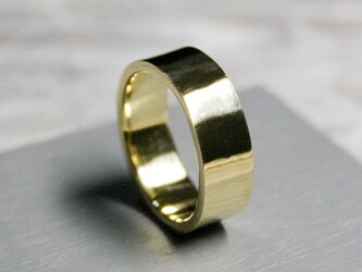 鏡面 ブラスフラットリング 6.0mm幅 ミラー 真鍮｜BRASS RING 指輪 シンプル アクセサリー｜217の画像