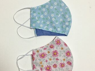 花柄布マスクの画像