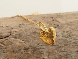 K24 Pure Gold Heart◇ハートの純金ペンダントトップの画像
