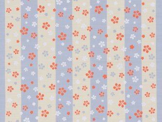 風呂敷　日本のかたち　チーフ　梅花　ふろしき　 弁当箱包み　ブルー　綿100％　50cm幅の画像