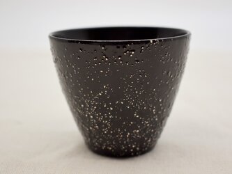 ちょこカップ　黒漆卵殻塗の画像