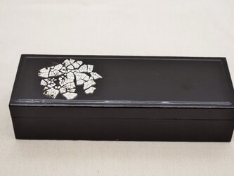 筆道具箱　黒漆卵殻塗の画像