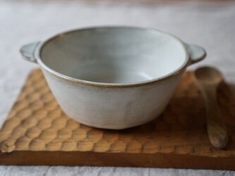 月下白のバケツボウル　No.402の画像