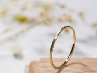 つや消し ブラスプレーンリング 1.2mm幅 マット 真鍮｜BRASS RING 指輪 シンプル アクセサリー｜226の画像