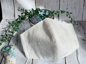 立体マスク●白い刺繍レース《送料無料》の画像