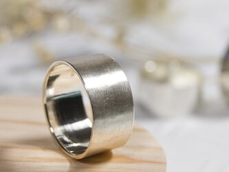 つや消し シルバーフラットリング 10.0mm幅 マット シルバー950｜SILVER RING 指輪 シンプル｜229の画像