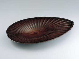第46回日本伝統工芸近畿展出品作品　欅拭漆盛器「草萌ゆる」(けやきふきうるしのもりきくさもゆる)　　IM233の画像