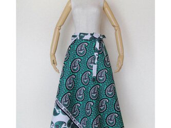 カンガの巻きスカート（アフリカ布スカート）ロングスカート アフリカンの画像