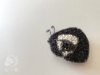ブローチ【カタツムリ】黒の画像
