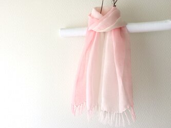 手染め上質リネンストール sweet bouquetの画像