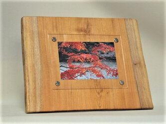 木製写真立て 壁掛け対応 Ｎｏ.3欅の天然木（KG-3）の画像
