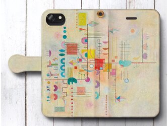 【ワシリーカンディンスキー Gentle accent】スマホケース手帳型 全機種対応 iPhone11 AQUOSの画像