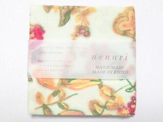 大判 ガーゼハンカチ 花音　オレンジの画像