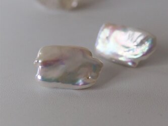K10 バロックパールピアス / 送料無料 / NO.230-400 / 6月誕生石の画像