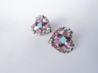 ヴィンテージビジューイヤリング ハート vintage earrings bijou <ER4-0420>の画像