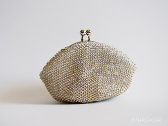 ビーズ編みがま口【金茶色】の画像