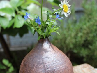 花瓶（中）こげ茶の画像