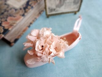 バレエシューズの壁掛けインテリア ■ 紫陽花　アンティークピンクの画像