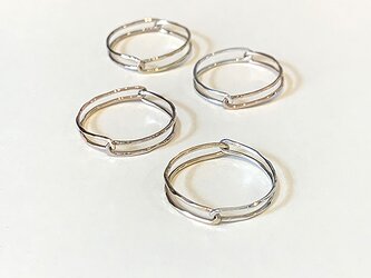 Kasane指輪　ピンクシルバー X10金イエローゴールドの画像